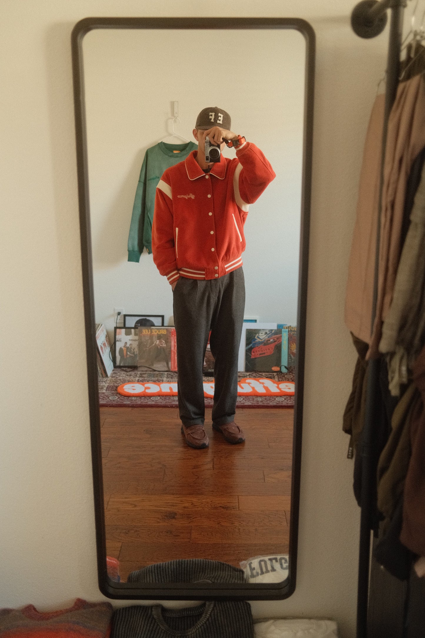 VARISTY JACKET - BURNT ORANGE