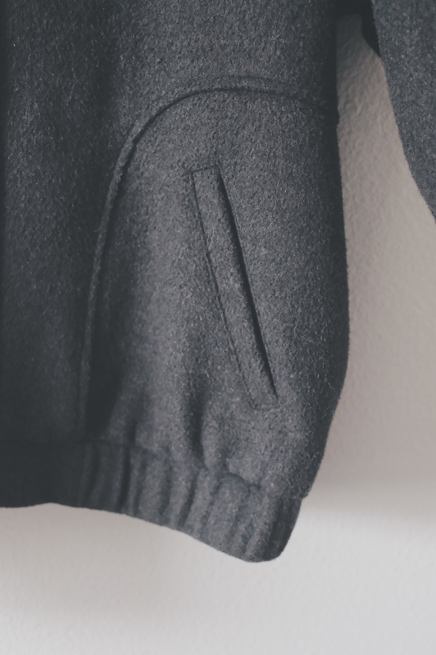 WOOL PANELED JACKET - DARK GREY