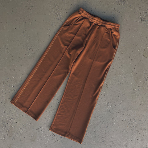 TRACK PANTS - LIGHT BROWN (ORANGE STITCH VARIANT)