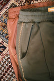 TRACK PANTS - LIGHT BROWN (ORANGE STITCH VARIANT)