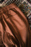 TRACK PANTS - LIGHT BROWN (LOGO EMBROIDERY)