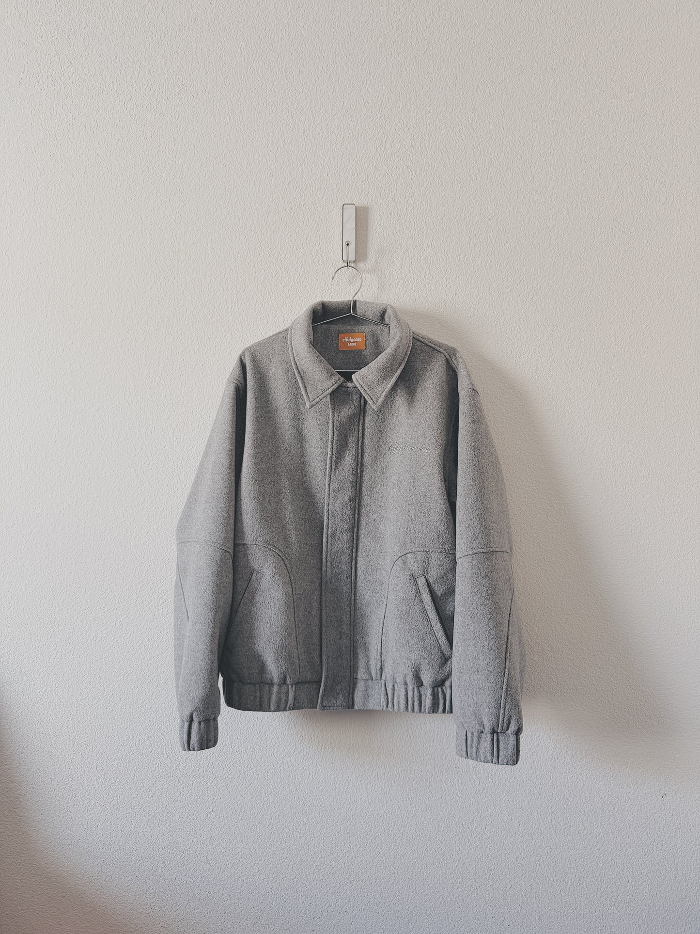 WOOL PANELED JACKET - LIGHT GREY