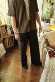 PLISSE SHIRT - BROWN