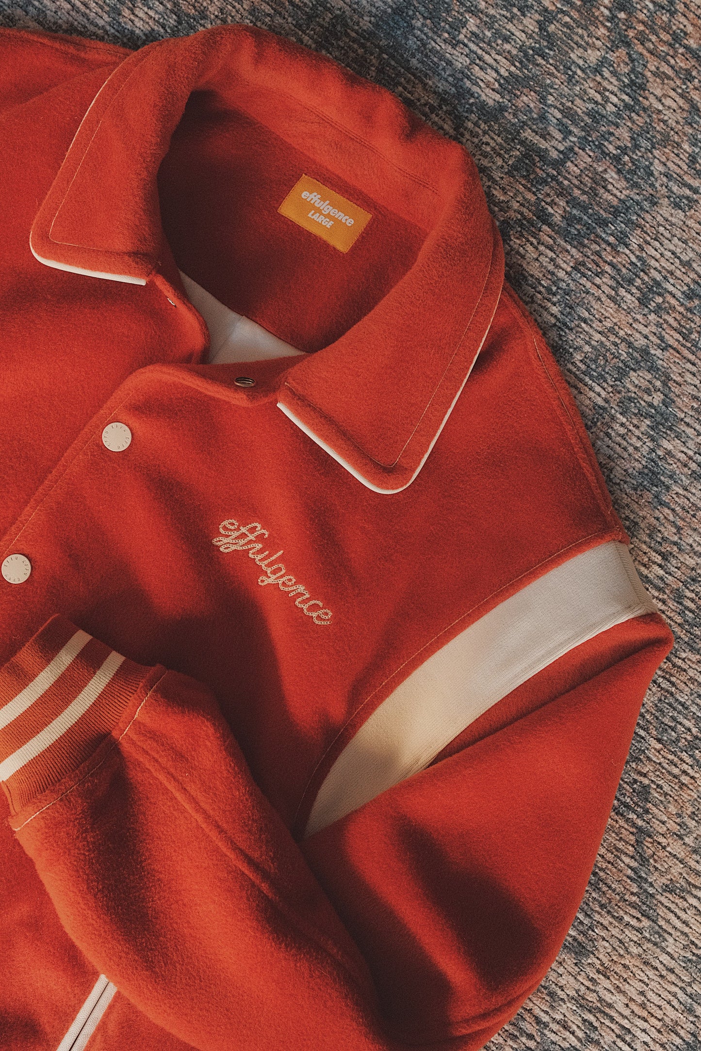 VARISTY JACKET - BURNT ORANGE