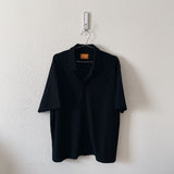 PLISSE SHIRT - BLACK