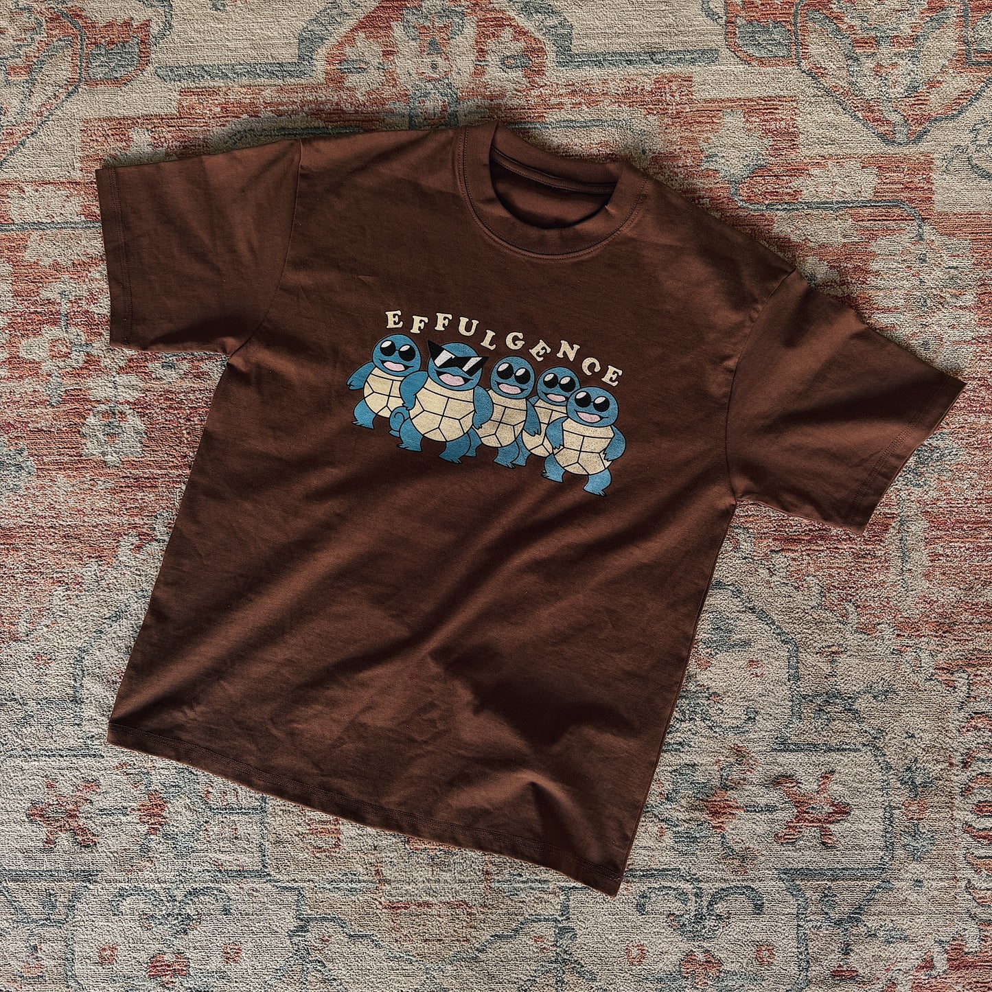 SQURITLE SQUAD TEE - BROWN
