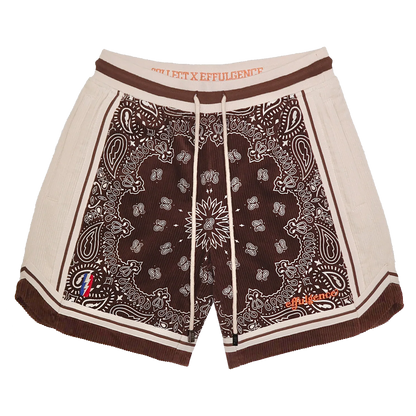 EFFULGENCE X COLLECT & SELECT - BROWN PAISLEY CORDUROY SHORTS (XS, SM, MED AVAILABLE)