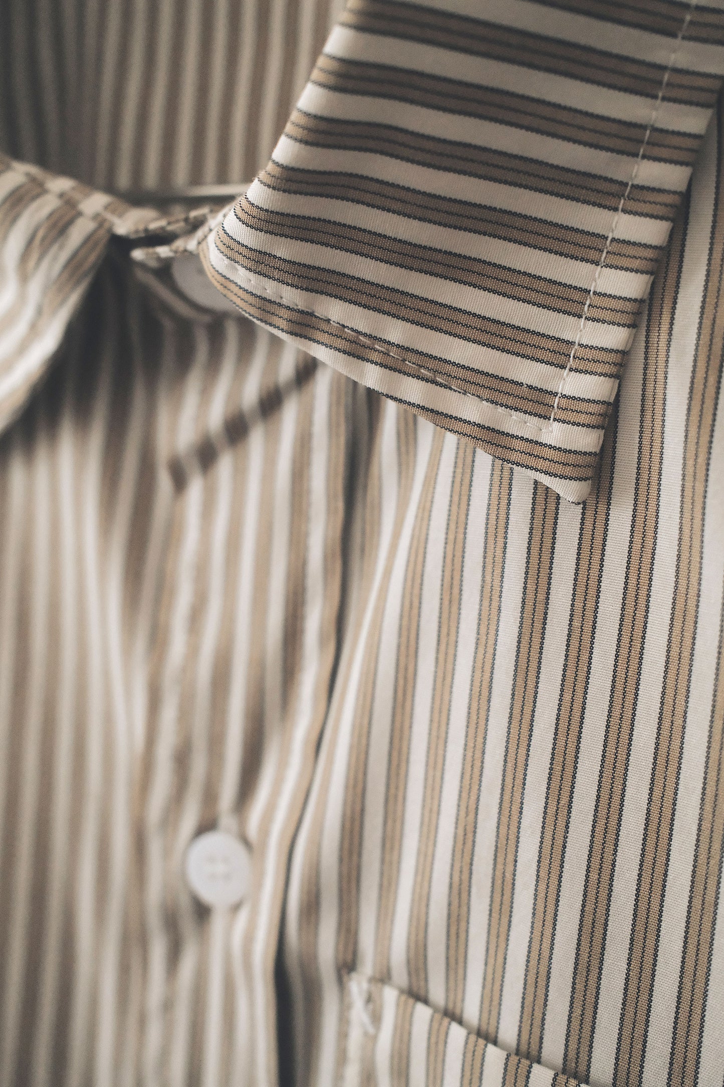 POPLIN SHIRT - CREAM/GOLD