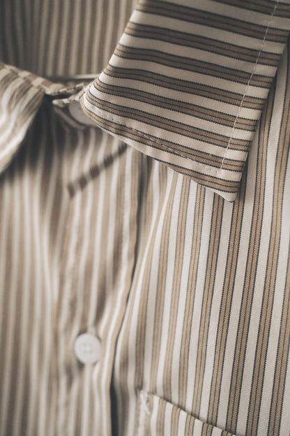 POPLIN SHIRT - CREAM/GOLD
