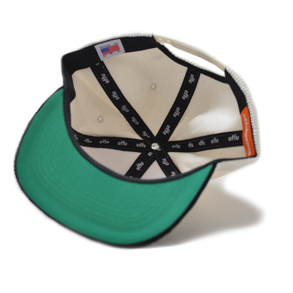 CREAM STRUCTURED 6 PANEL HAT