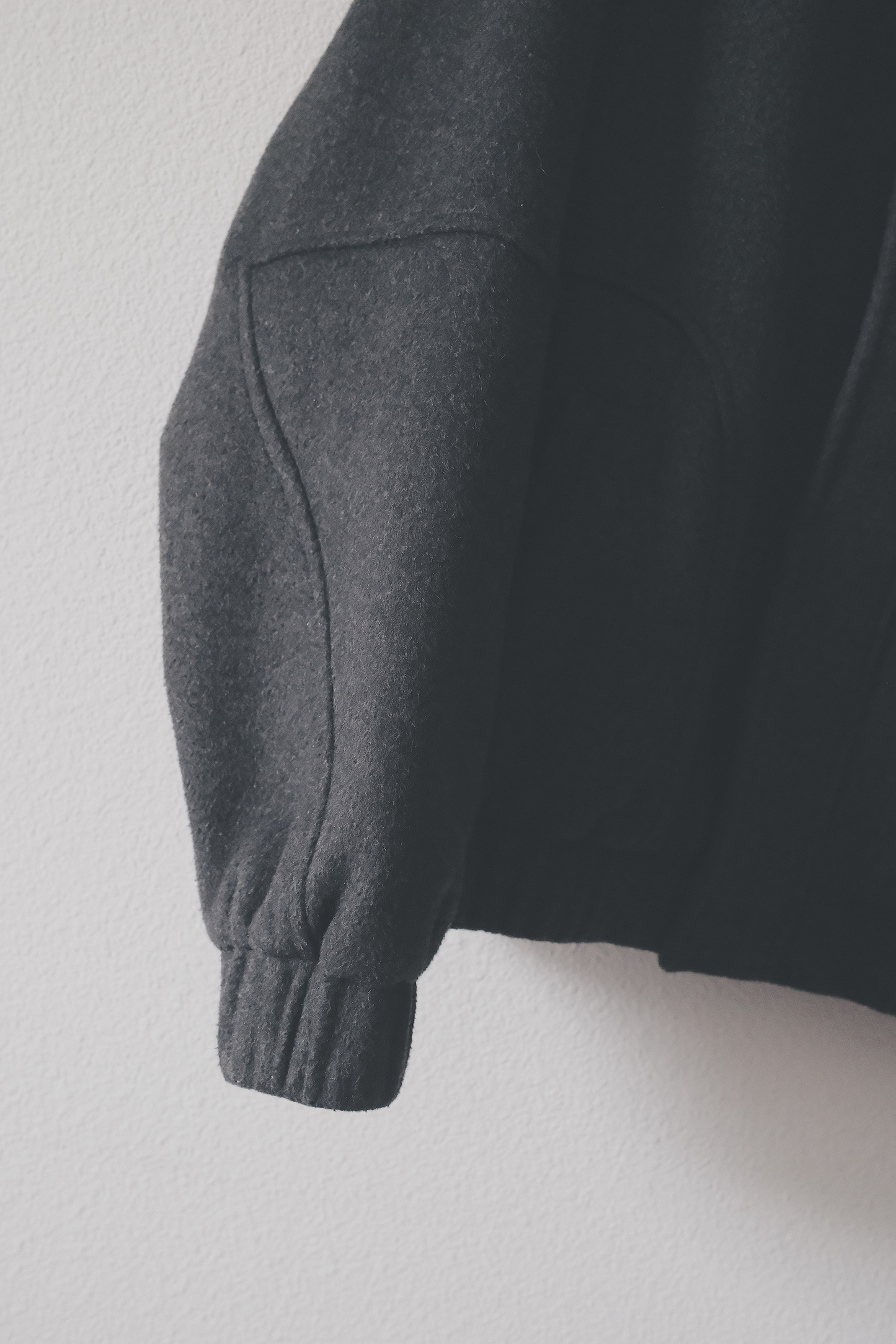 WOOL PANELED JACKET - DARK GREY