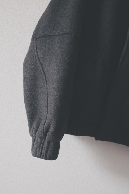 WOOL PANELED JACKET - DARK GREY