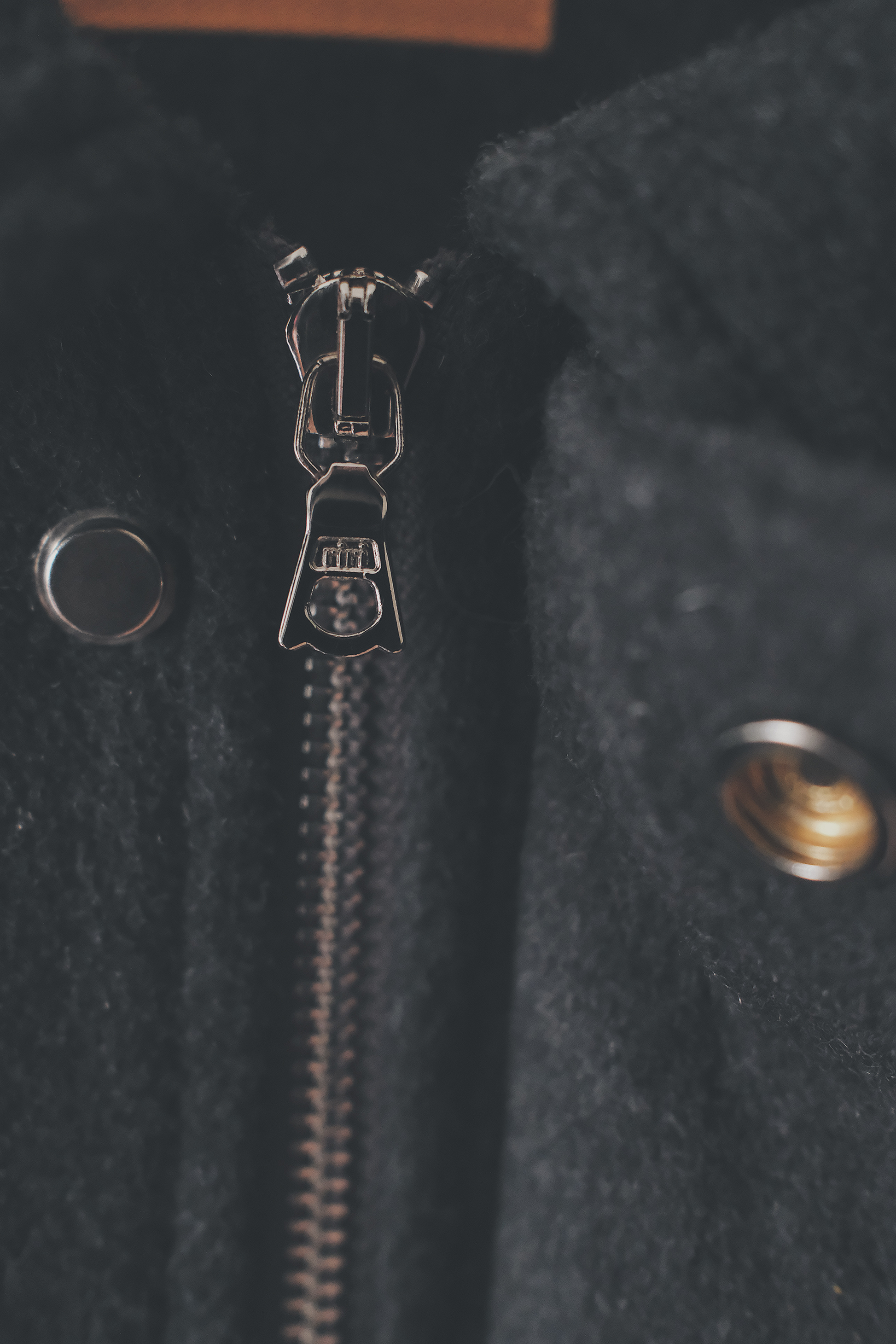 WOOL PANELED JACKET - DARK GREY