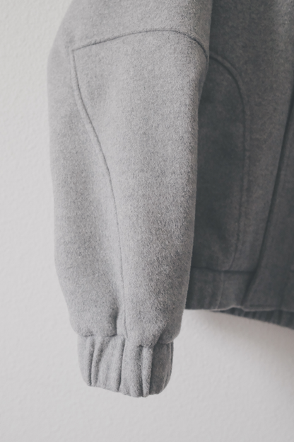 WOOL PANELED JACKET - LIGHT GREY
