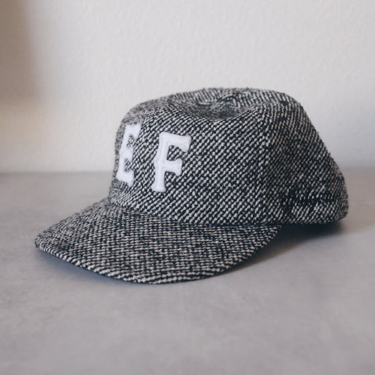 JAPAN WOOL BLK/WHITE - UNSTRUCTURED 6 PANEL